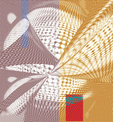 Multi-colored abstraction with geometric elements