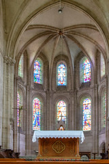 Fototapeta premium Tonnerre.Autel de l'église Saint-Pierre. Yonne. Bourgogne-Franche-Comté 