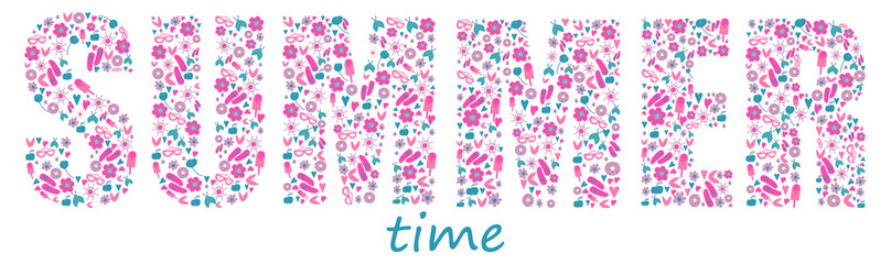 Summer sale, hand drawing lettering