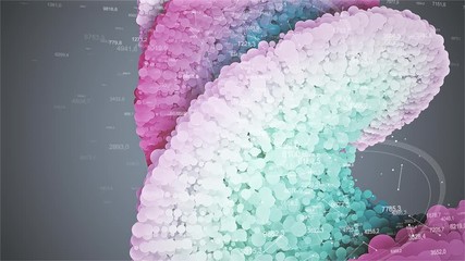 Molecule or atom. Close-up view of an abstract molecular structure, concept of science and biology. Science or medical background - Powered by Adobe