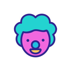 surprised clown mask icon vector. surprised clown mask sign. color symbol illustration