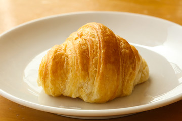 Tasty Croissant in the plate