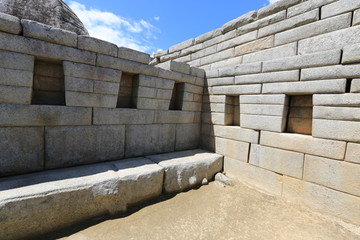 Details of the old city of Machu Picchu