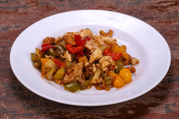 Roasted pork with vegetables