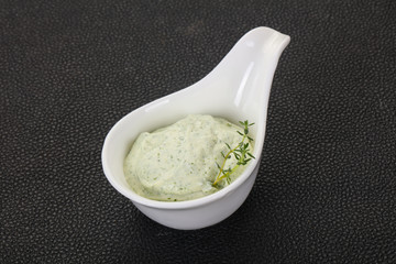 Cottage cream snack with herbs