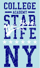 American college Athletic Academy print and embroidery graphic design vector art