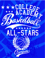 American college Athletic Academy print and embroidery graphic design vector art