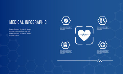 
Medical infographic concept vector illustration.