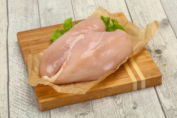 Raw chicken breast ready for cooking