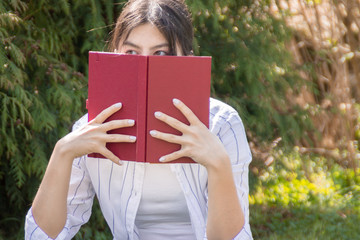Fototapeta premium Learning at home. Coronavirus outbreak. Blocking and closing schools. Preparation for school exams: The COVID-19 pandemic forces children to study online.