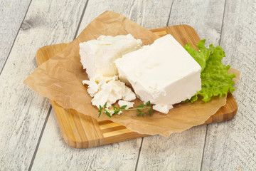 Greek traditional Feta soft cheese