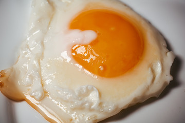 Scrambled egg on a white plate