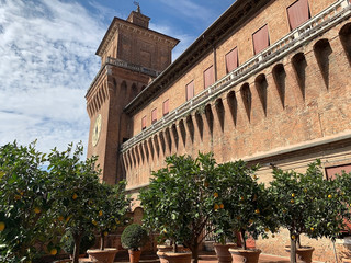 Obraz premium The Castello Estense, Este castle, Ferara, Italy