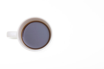 Cup of coffee isolated on the white
