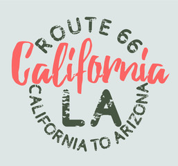 California graphic design vector art