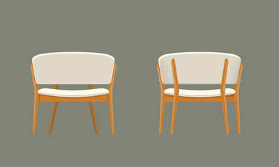 White upholstery chair illustration