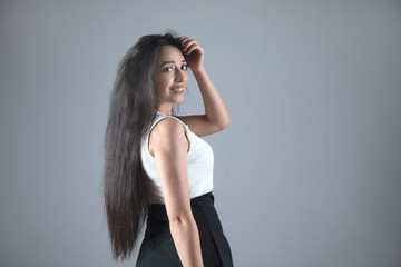 fashion woman in studio
