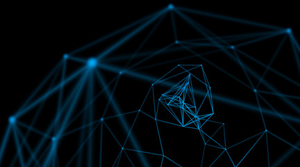 Abstract geometry surfaces, lines and points background, Used as digital wallpaper and technology background.