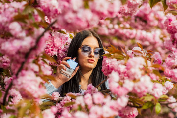 Perfumery brand. Spring perfume. Fancy style. Give pleasant scent. Long lasting effect. Aroma...