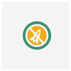 Pacifism concept 2 colored icon. Isolated orange and green Pacifism vector symbol design. Can be used for web and mobile UI/UX