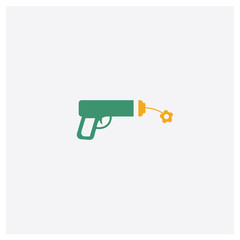 Pacifism concept 2 colored icon. Isolated orange and green Pacifism vector symbol design. Can be used for web and mobile UI/UX