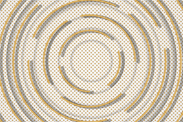 White vector abstract pattern with golden circles. Template design for  business. Dotted background with colored spheres. Geometric points minimalistic background. Poster, card, flyer, banner.
