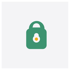 Block concept 2 colored icon. Isolated orange and green Block vector symbol design. Can be used for web and mobile UI/UX