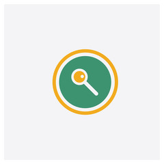 Search concept 2 colored icon. Isolated orange and green Search vector symbol design. Can be used for web and mobile UI/UX