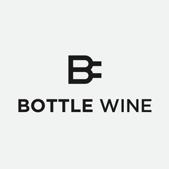 B bottle logo / wine bottle vector