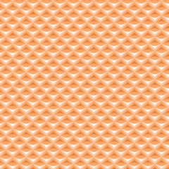 Naklejka premium Waffle seamless vector pattern. Cartoon wafer repeated background. Ice cream cone texture. Vector illustration. 