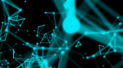 Abstract geometry surfaces, lines and points background, Used as digital wallpaper and technology background.