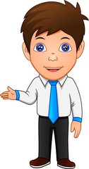 Businessman cartoon on a white background