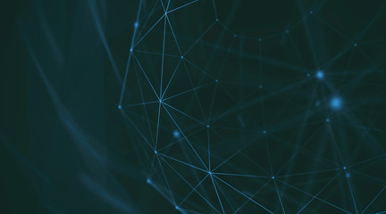 Abstract geometry surfaces, lines and points background, Used as digital wallpaper and technology background.