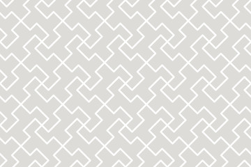 Geometric seamless pattern. Vector background with abstract line texture. Neutral monochrome wallpaper, grey white simple light linear ornament for wrapping paper, textile. Decorative design element