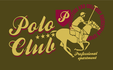 College polo sports print and embroidery graphic design vector art