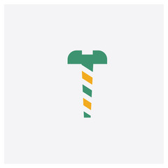 Garage Screw concept 2 colored icon. Isolated orange and green Garage Screw vector symbol design. Can be used for web and mobile UI/UX