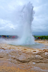 Geysir erruption in Iceland