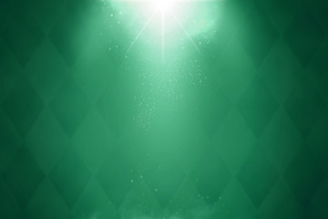 abstract green diamond background. Scene illumination