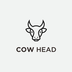 cow head logo / cow vector