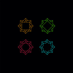 abstract geometric logo pattern design