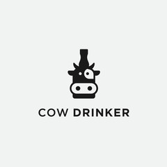 milk bottle logo / milk vector