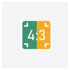 Aspect concept 2 colored icon. Isolated orange and green Aspect vector symbol design. Can be used for web and mobile UI/UX