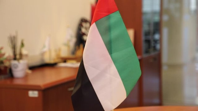 uae flag in the office 