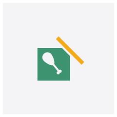 Box concept 2 colored icon. Isolated orange and green Box vector symbol design. Can be used for web and mobile UI/UX