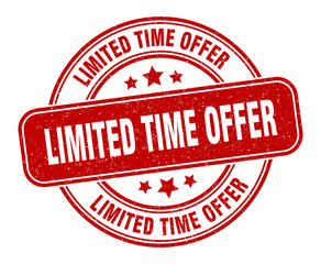 limited time offer stamp. limited time offer label. round grunge sign