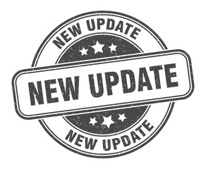 new update stamp. new update round grunge sign. label