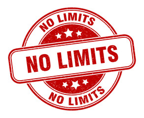 no limits stamp. no limits round grunge sign. label