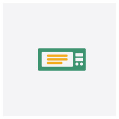 Cheque concept 2 colored icon. Isolated orange and green Cheque vector symbol design. Can be used for web and mobile UI/UX