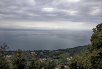 Fototapeta na wymiar sea view from a high mountain