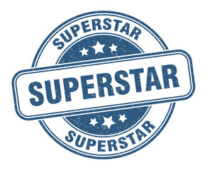 superstar stamp. superstar round grunge sign. label